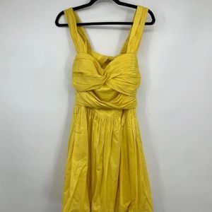 Anthropologie Liefsdottir womens 6 dress sleeveless yellow balloon skirt